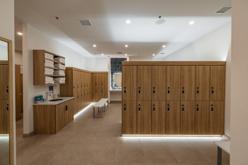 luxury locker rooms for Gym Tonic by Opti-Fit Fitness Solutions